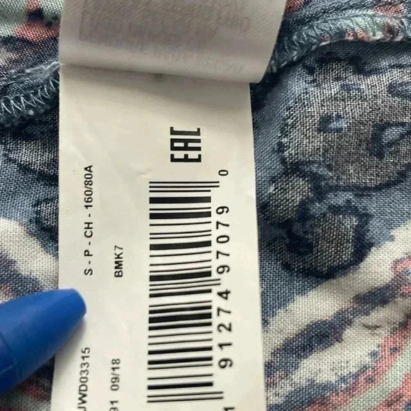 ROXY STRAPPY racerback ruffles MIDI WRAP DRESS BLUE dress size Small - Picture 5 of 6